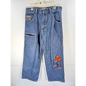 Paco Jeans Mens 32x30 (Fits 32x29) Blue Baggy Vintage Cargo Embroidered Y2K